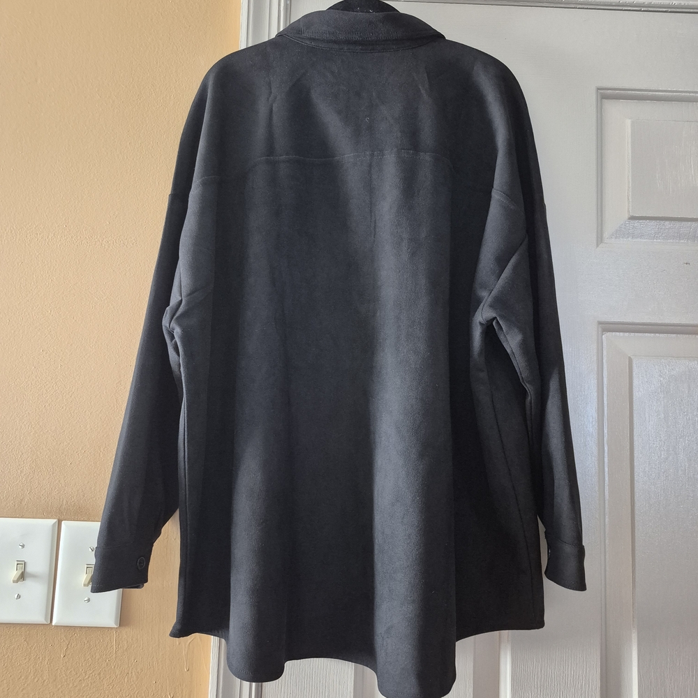 🆕Black Women's suede Cloth shirt/jacket - Picture 5 of 11
